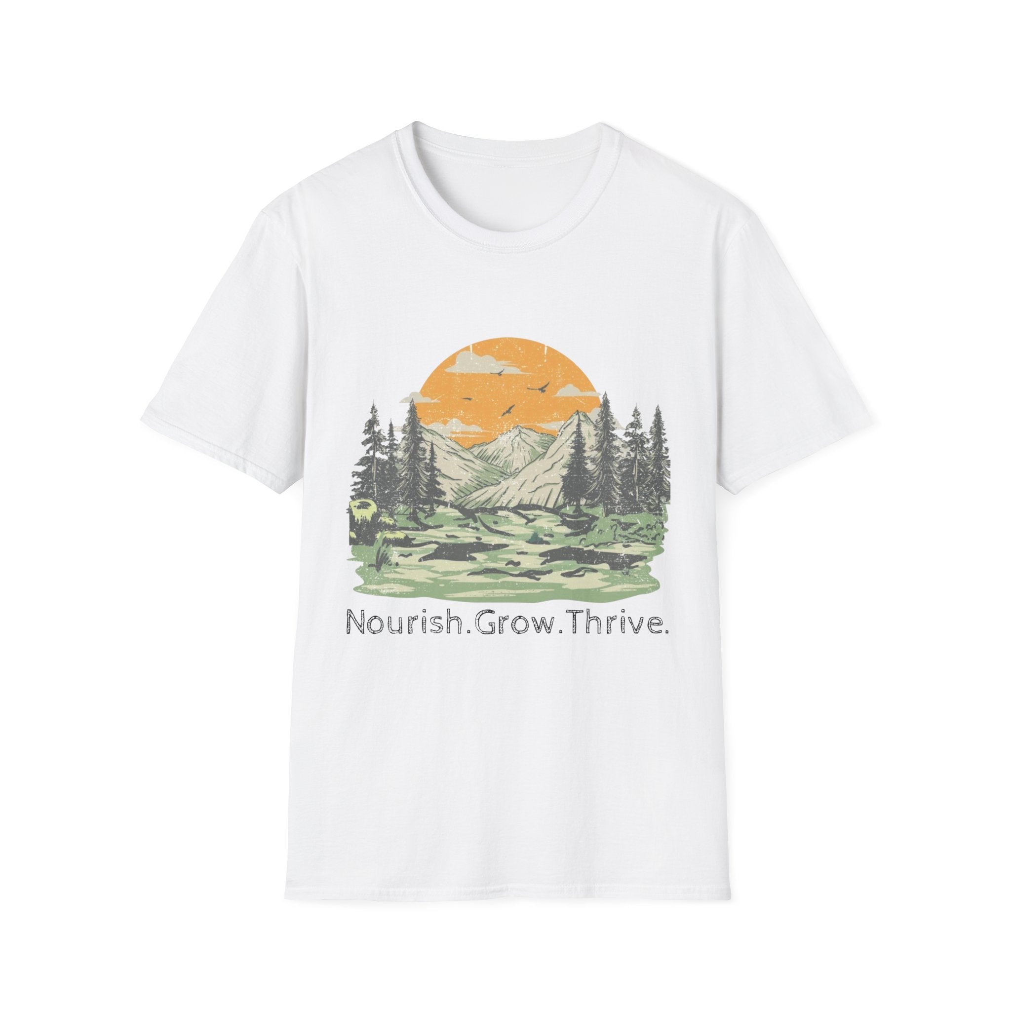Nourish Grow Thrive Mountain Shirt