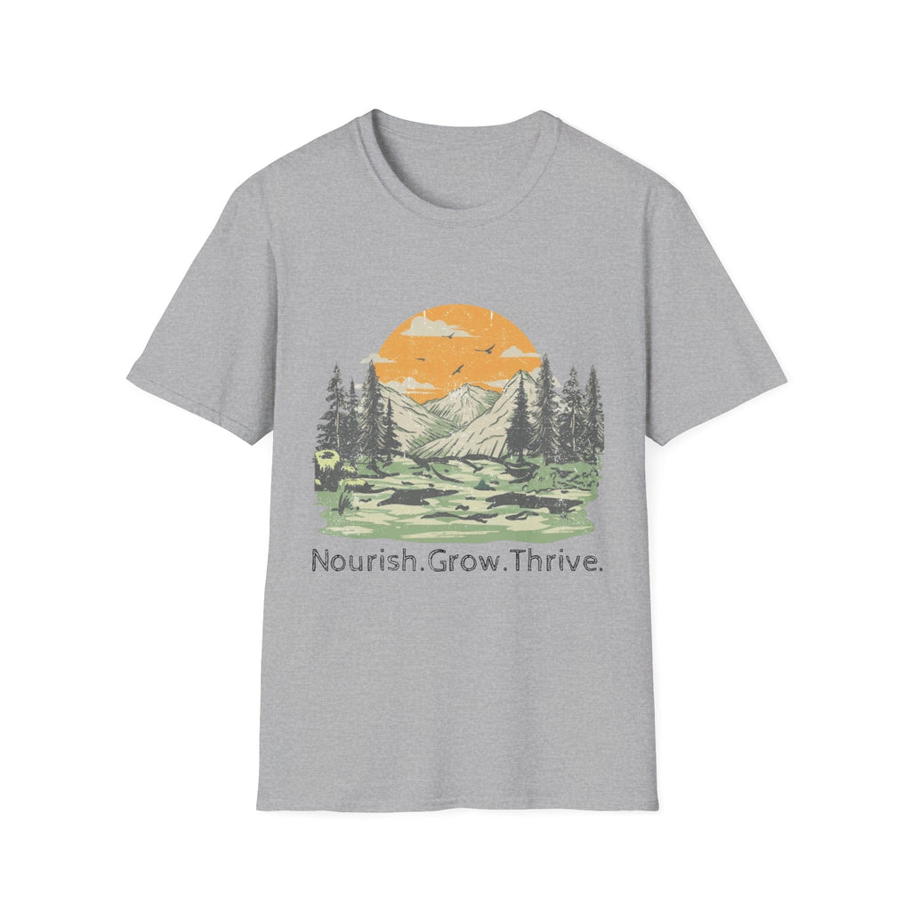 Nourish Grow Thrive Mountain Shirt