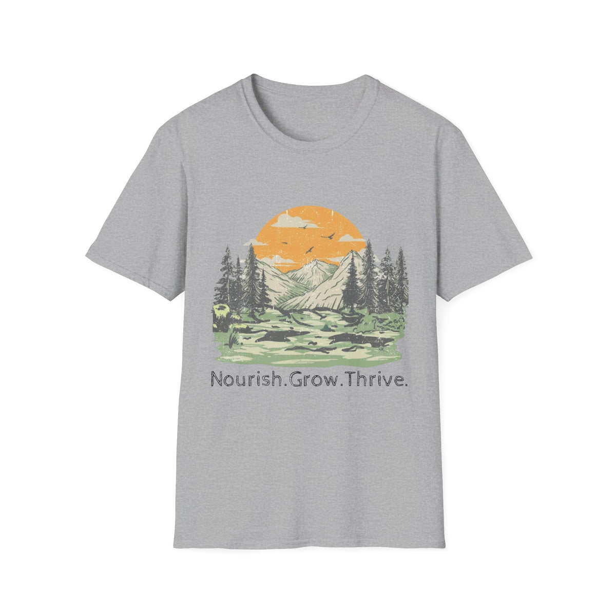 Nourish Grow Thrive Mountain Shirt