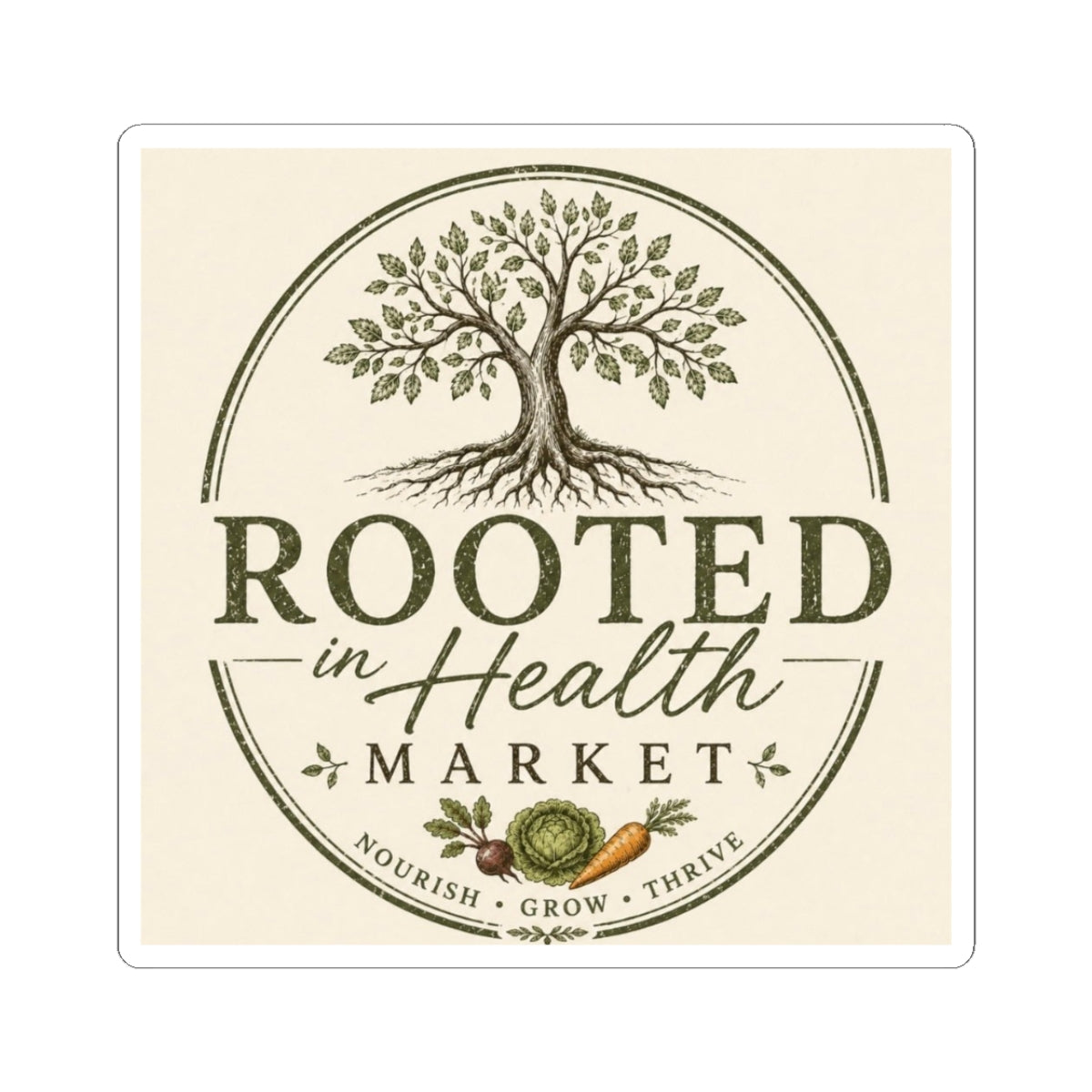 Rooted in Health Sticker