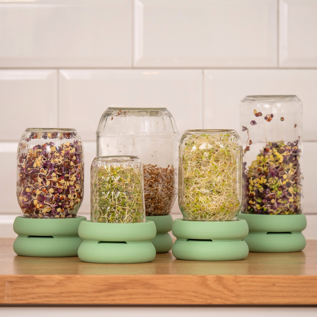 Reusable Silicone Sprouting Lids | Mason Jar Sprout Kit