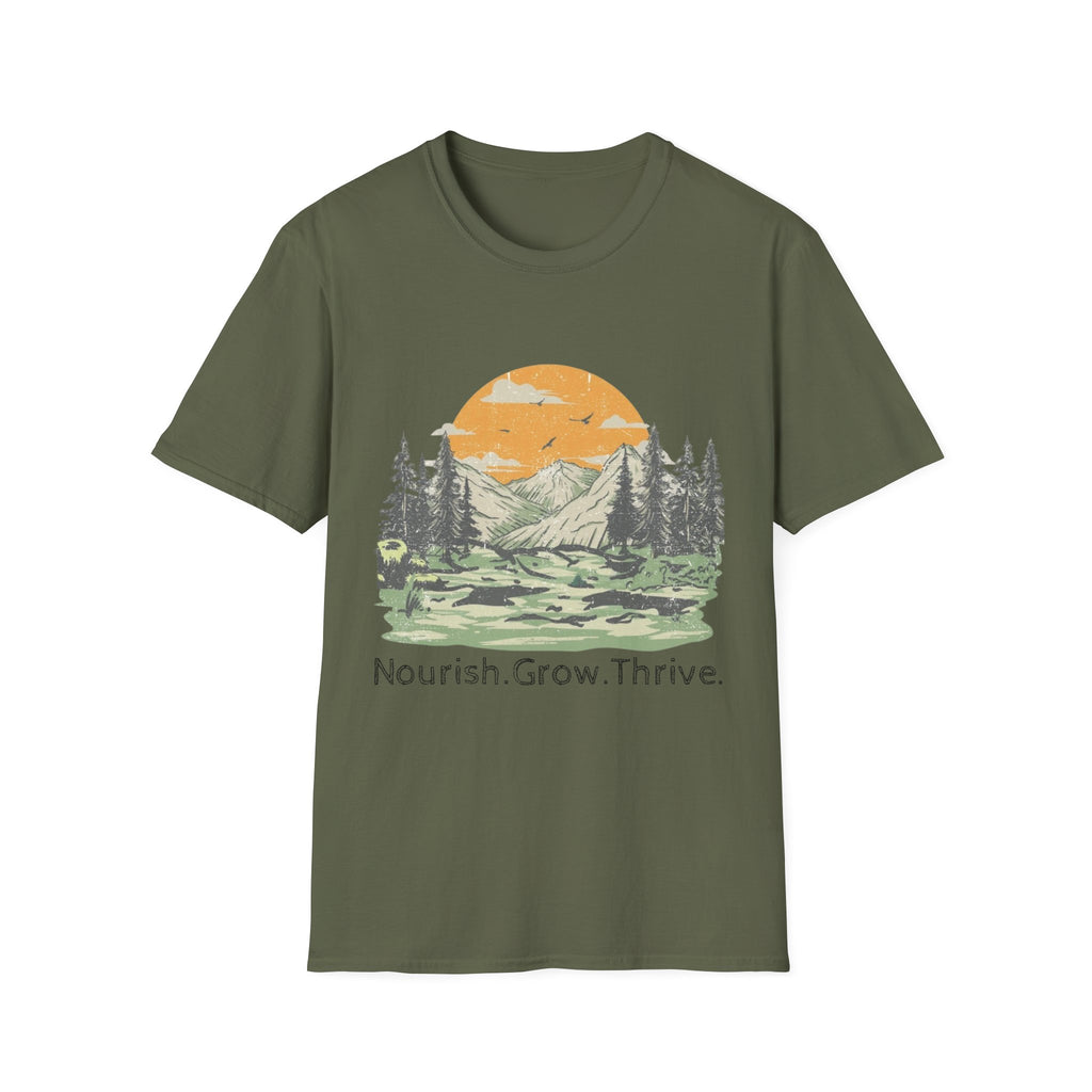Nourish Grow Thrive Mountain Shirt