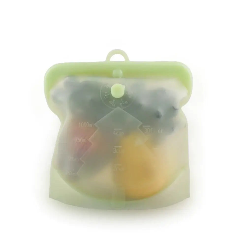 Turquoise Silicone Snap Close Bag – Medium | Reusable Food Storage | Zero-Waste Alternative