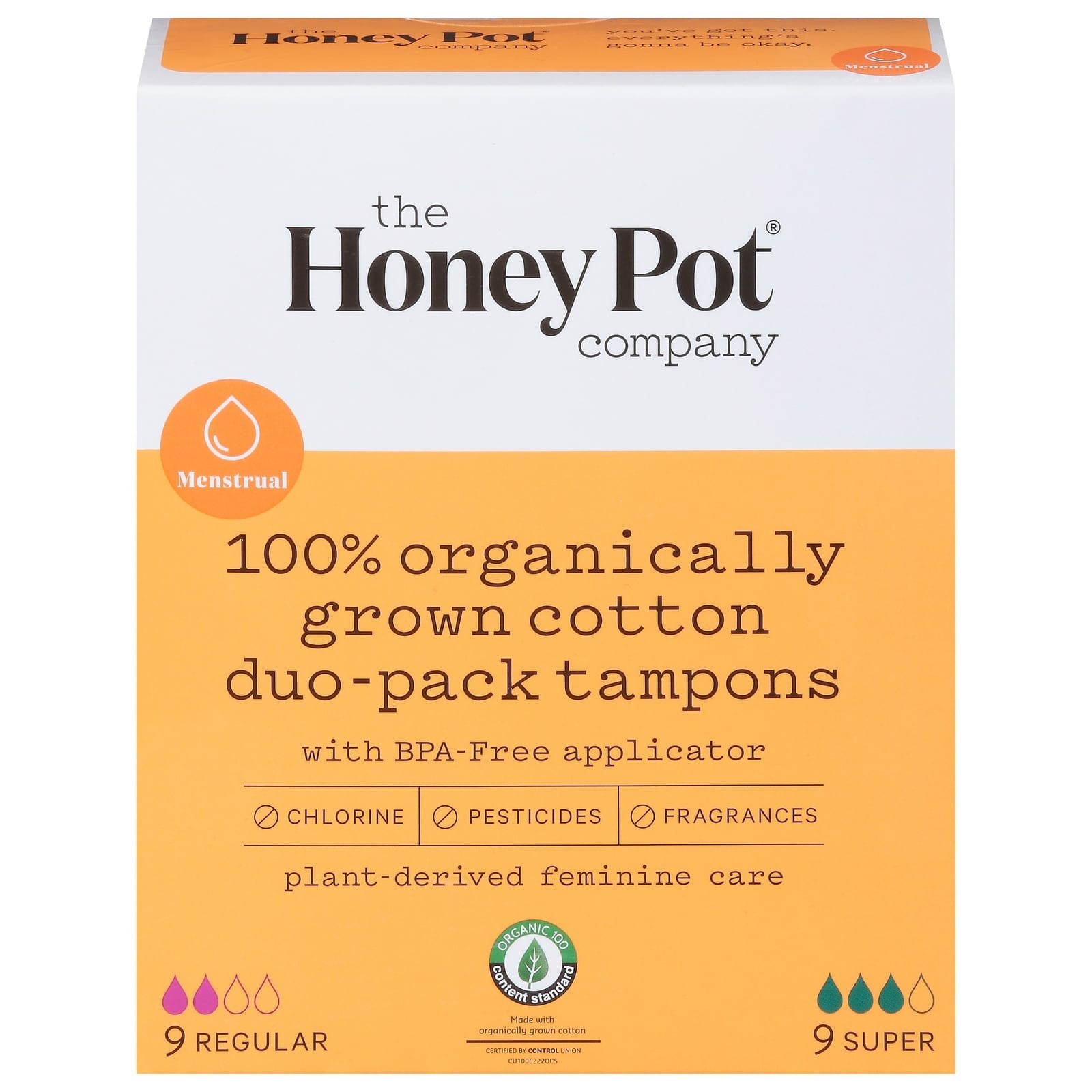 The Honey Pot Company Tampons, Regular/Super, Duo Pack