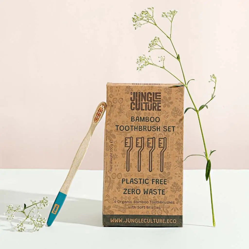 Bamboo Toothbrushes | Natural Toothbrush Set of 4
