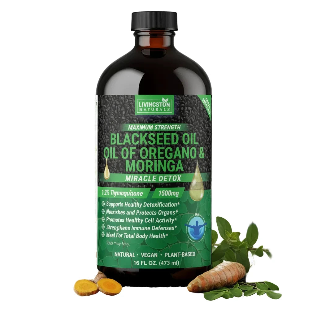 Organic Black Seed Oil with Oil of Oregano & Moringa – Maximum Strength Liquid Formula