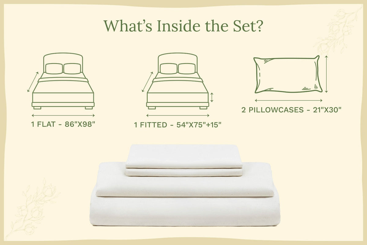 Organic Sateen Bed Sheets Set