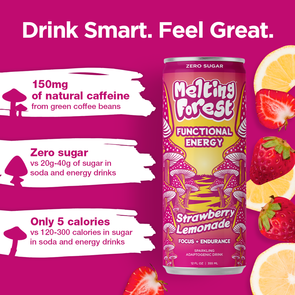 Mushroom Energy Drink 12 Pack - Strawberry Lemonade