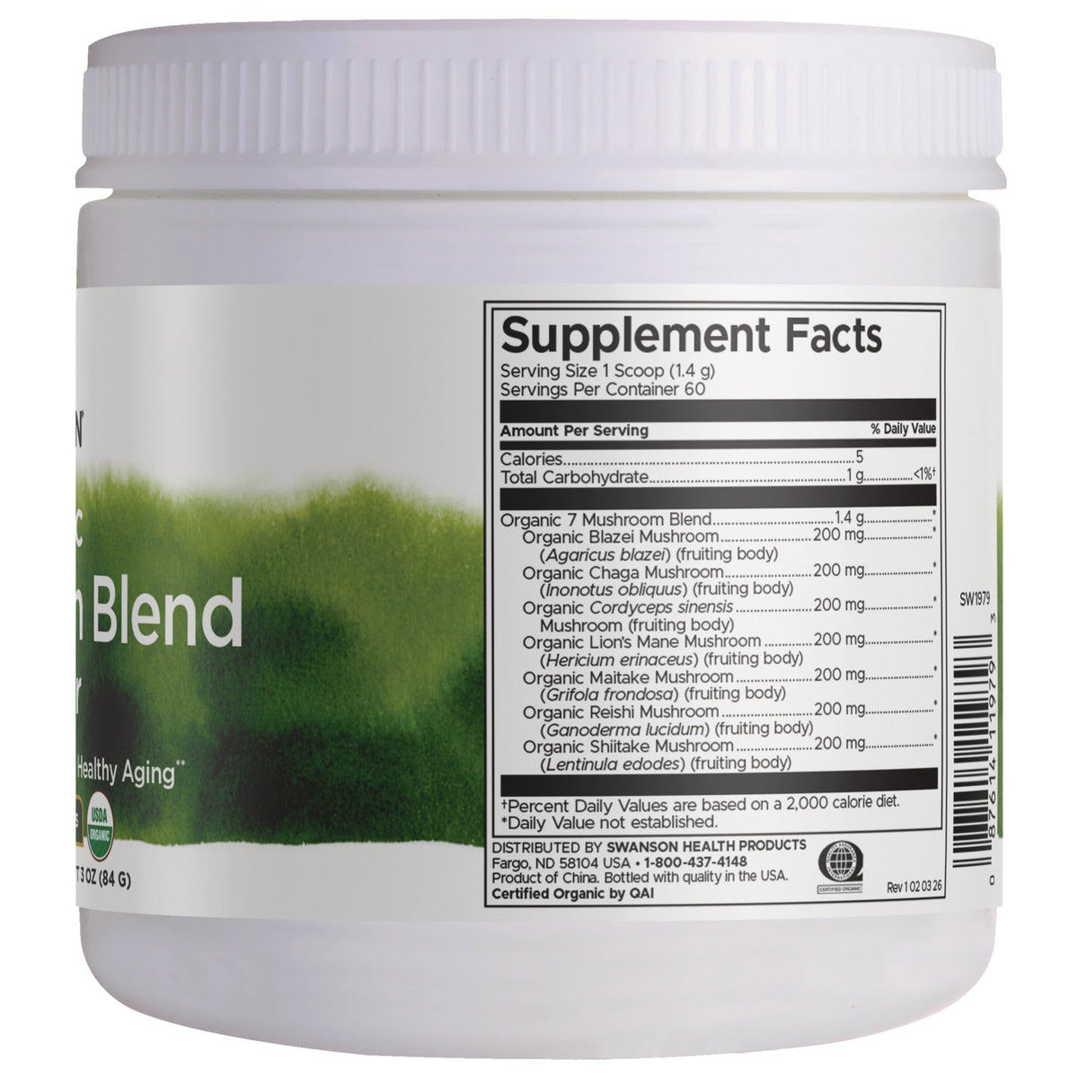 Organic 7 Mushroom Blend Powder