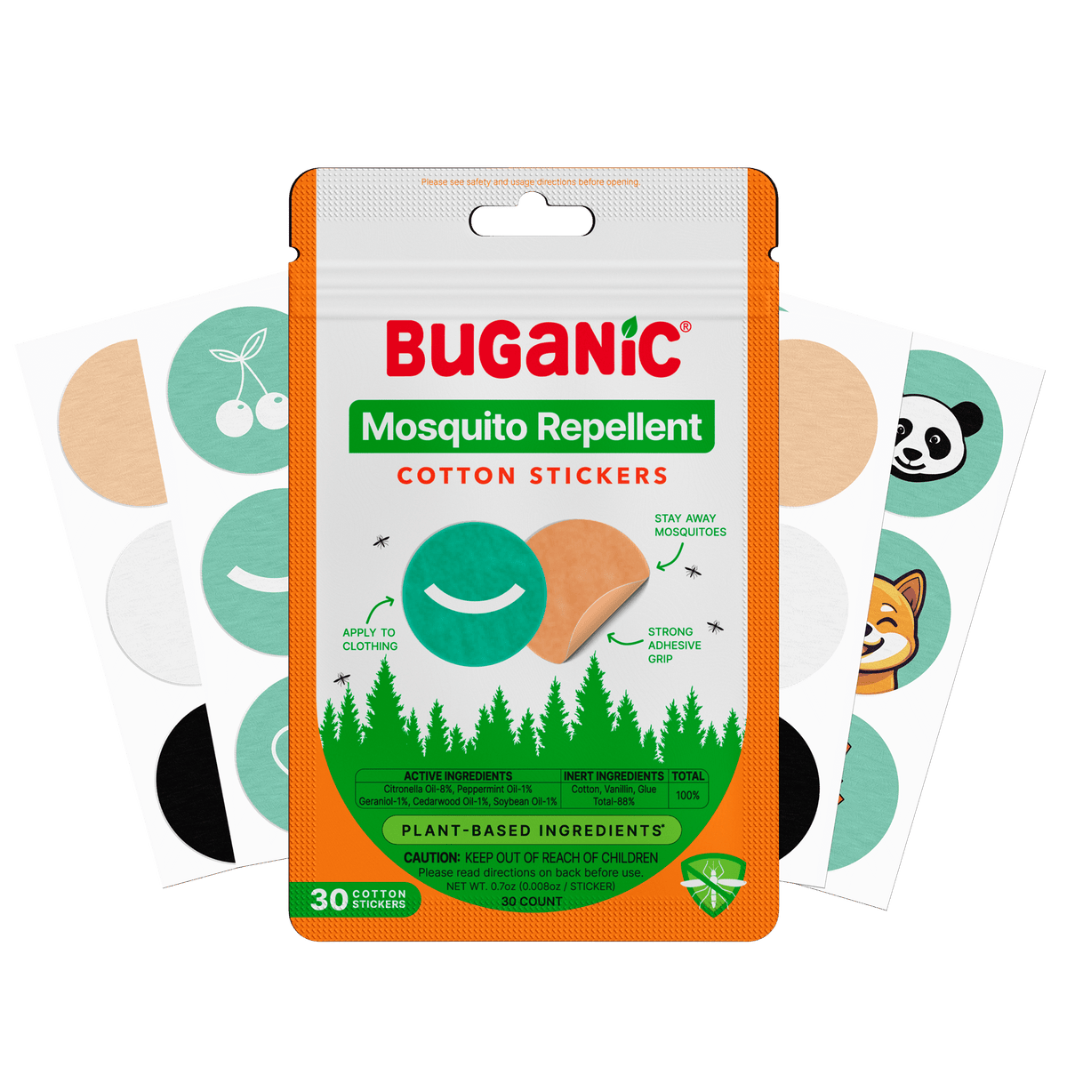 Buganic Mosquito Repellent Cotton Stickers