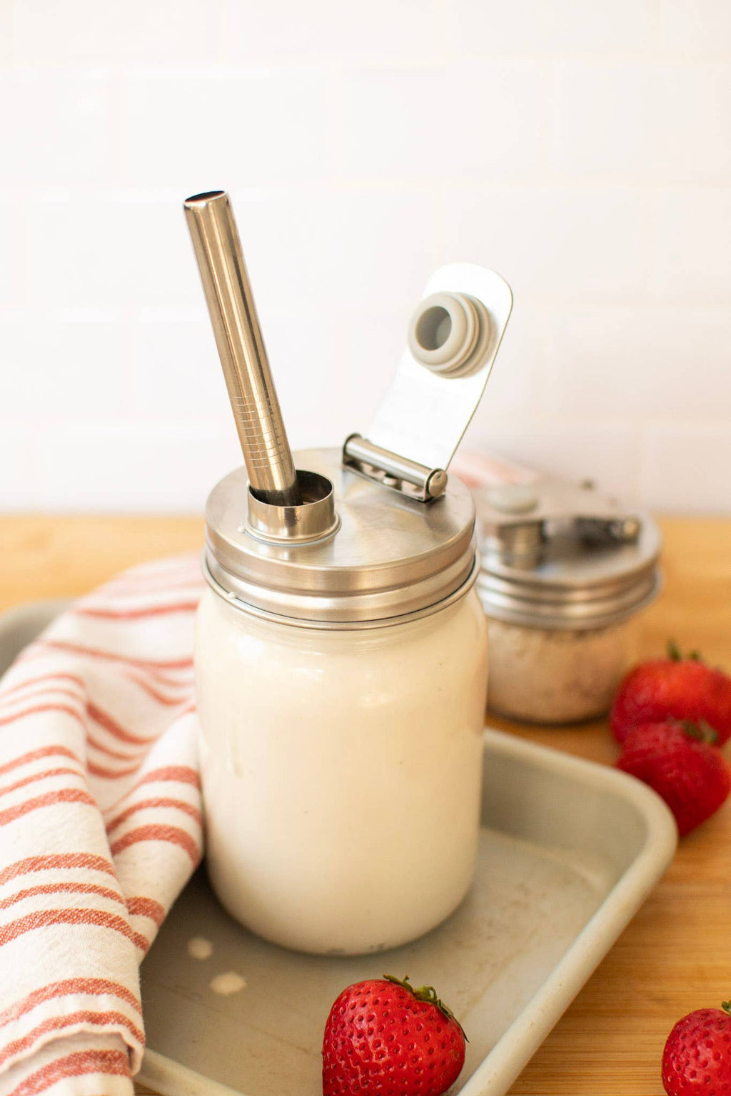 Stainless Steel Pourable Jar Lid (Regular Mouth) | Reusable Mason Jar Pour Lid